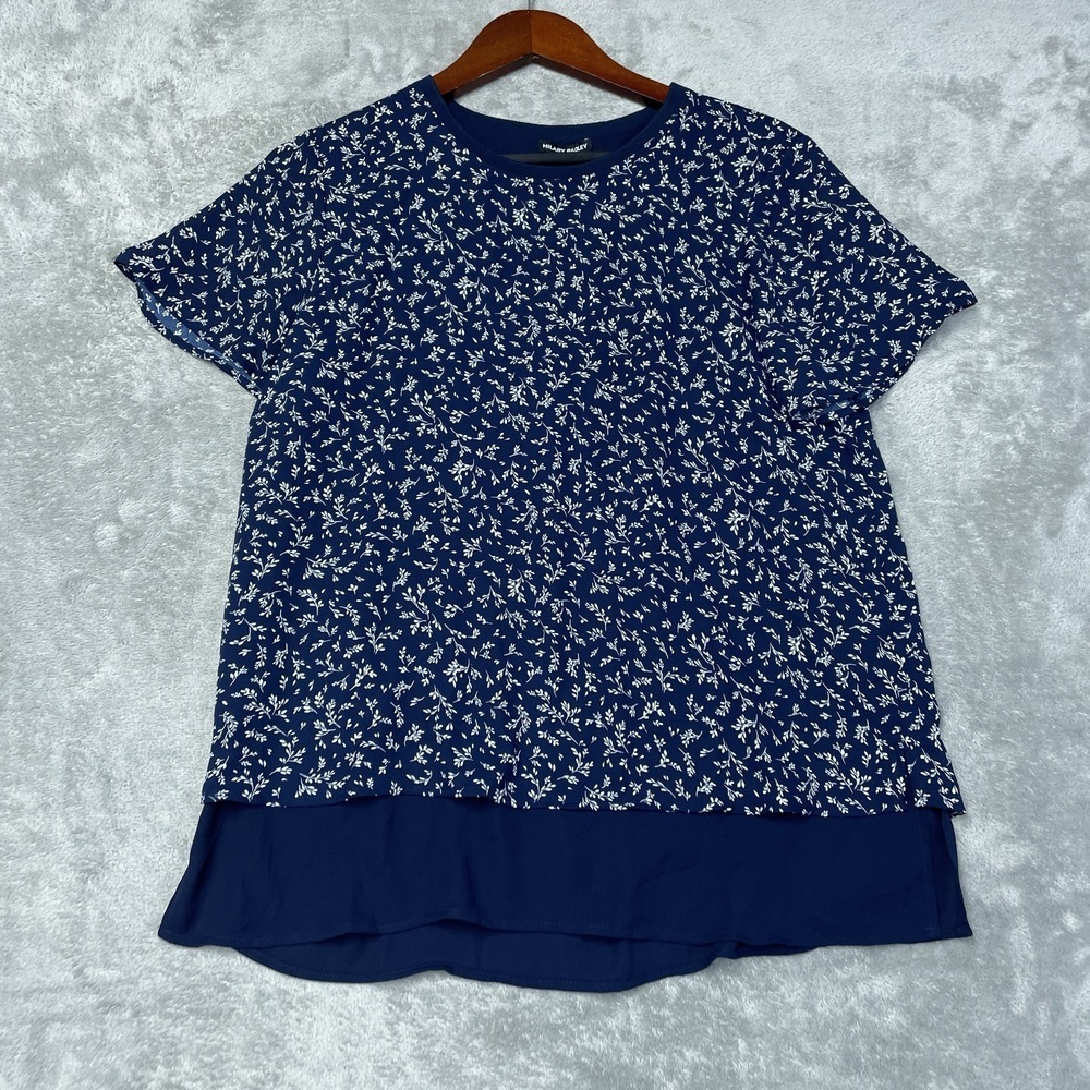 Hilary Radley Women's Blouse Blue e1013 - Picture 2 of 6